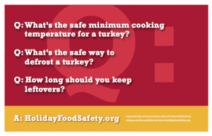Holiday Food Safety Half Page Ad