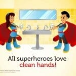 CDC Superheros Handwashing Poster