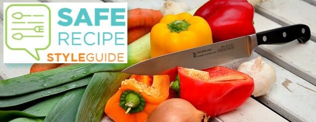 Safe Recipe Style Guide Logo with vegetables