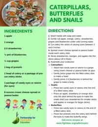 Thumbnail of Caterpillars, Butterflies and Snails recipe