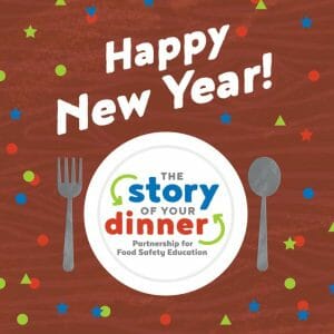 Story of Your Dinner New Year social media graphic