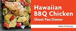 Hawaiian BBQ Chicken Sheet Pan Dinner Recipe