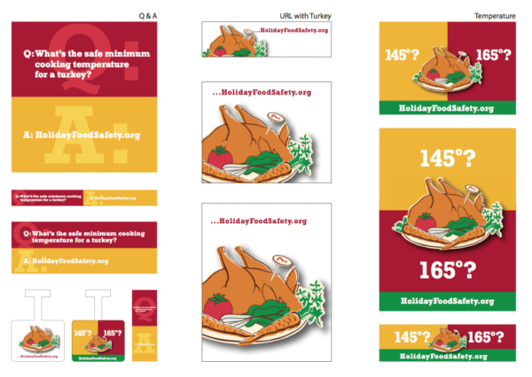 Holiday Food Safety Point of Sale Turkey Graphics