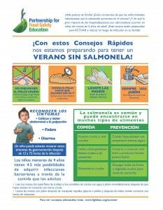 Summer Without Salmonella Spanish Brochure