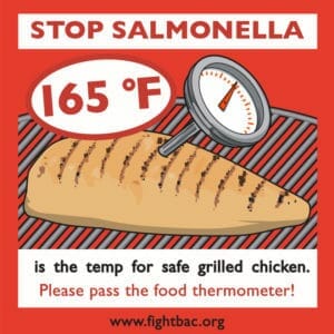 Summer Without Salmonella Postcard Temp Red