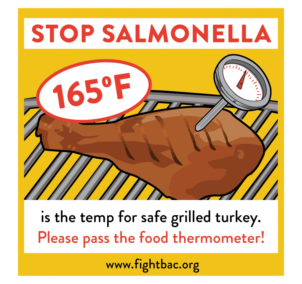 Summer Without Salmonella Postcard Turkey Salmonella Yellow