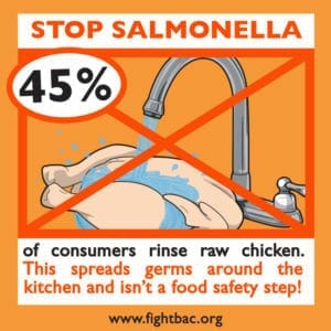 Summer Without Salmonella Postcard Wash Chicken Orange