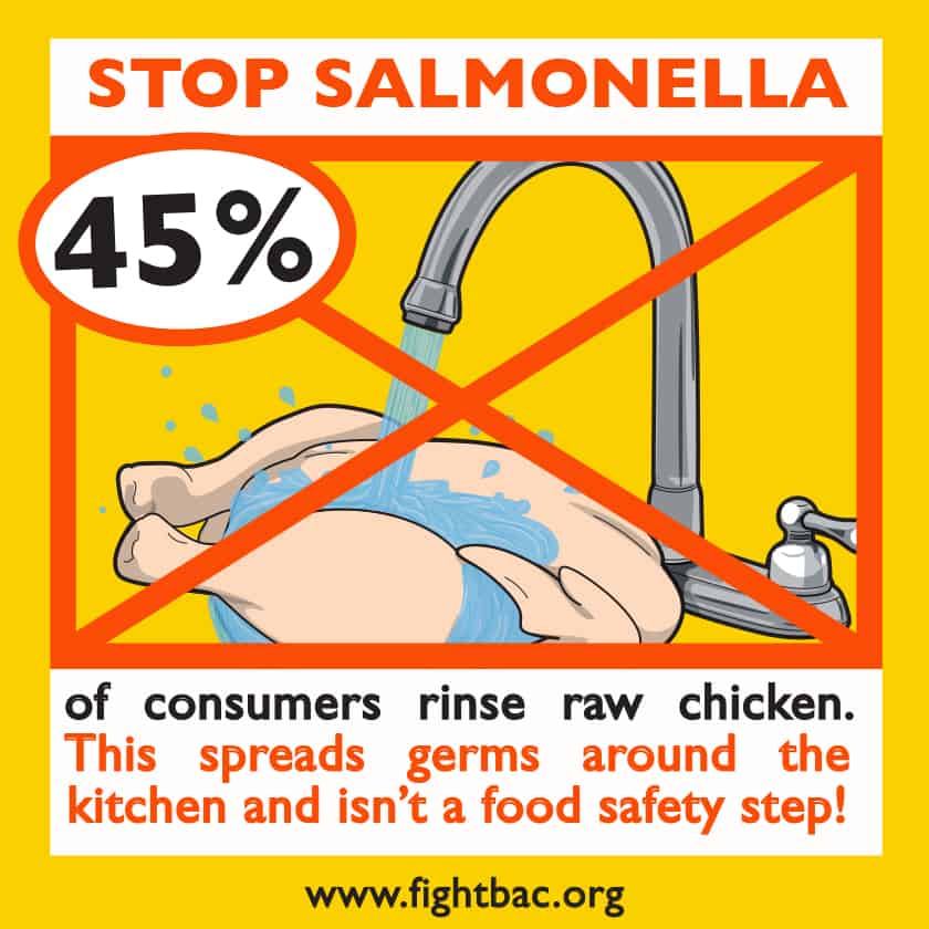 Summer Without Salmonella Postcard Wash Chicken Yellow