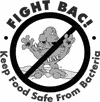 Fight BAC! Badge - Black and white