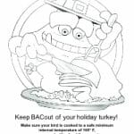 BAC with Turkey coloring page