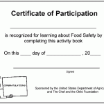 Certificate of Participation coloring page