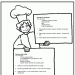 Recipes coloring page