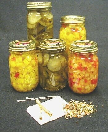 Examples of pickled canned items